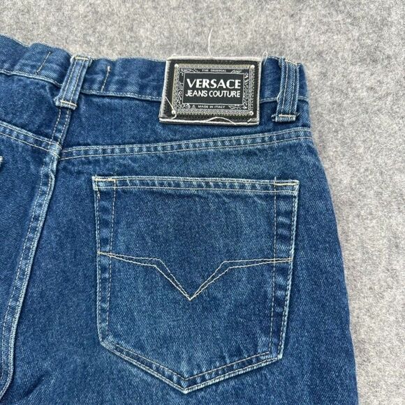 Near Mint V-ersace Jeans Couture Men's 31×30 Blue Made In Italy W/issue - Picture 7 of 7